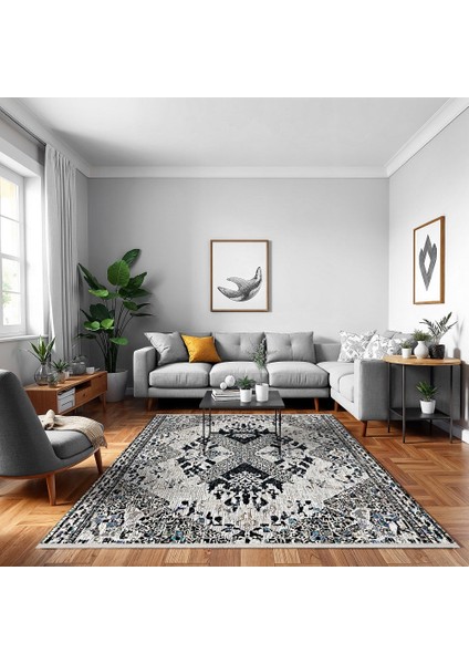 Modern Gri Pamuk Dikdörtgen Modern Desenli Pamuk Makinada Yıkanabilir Hav Toz Vermez Leke Tutmayan Kaymaz Taban Dijital Makine Baskı Salon Yolluk Mutfak Halı fiyatları