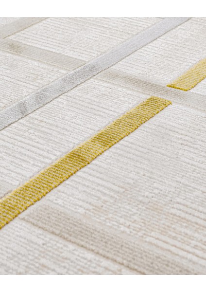 Nadia Geometrik Krem Akrilik Kare Modern Desenli Akrilik Hav Vermeyen Leke Tutmayan Kolay Temizlenen Yumuşak Makine Salon Yolluk Mutfak Halı fırsatları