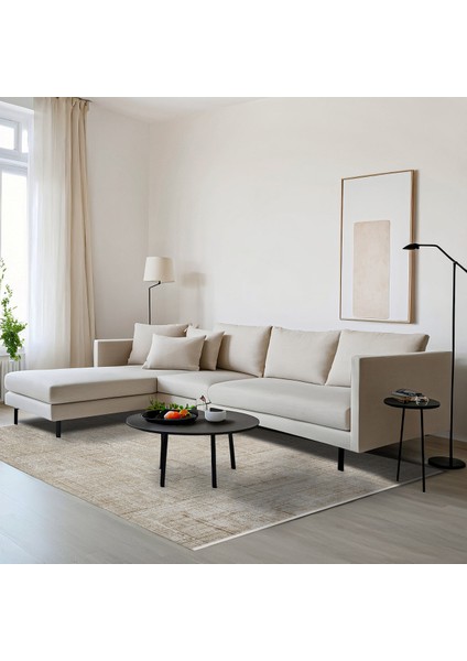 Bej Modern Etnik Desenli Pamuk Makinada Yıkanabilir Hav Toz Vermez Leke Tutmayan Kaymaz Taban Dijital Makine Baskı Salon Yolluk Mutfak Halı fırsatları