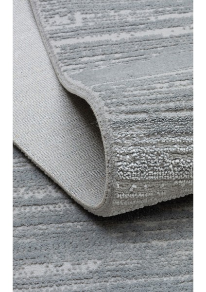 Gri Modern Etnik Desenli Poliproplen Hav Vermeyen Leke Tutmayan Kolay Temizlenen Yumuşak Makine Salon Yolluk Mutfak Halı