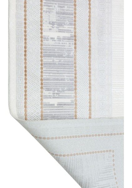 Xenia Gold Çerçeveli Etnik Modern Desenli Viskon Hav Vermeyen Leke Tutmayan Kolay Temizlenen Yumuşak Makine Salon Yolluk Mutfak Halı fırsatları