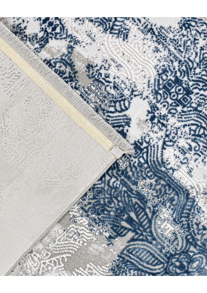 Ariel Modern Mavi Pamuk Dikdörtgen Modern Desenli Akrilik Hav Vermeyen Leke Tutmayan Kolay Temizlenen Yumuşak Makine Salon Yolluk Mutfak Halı fırsatları