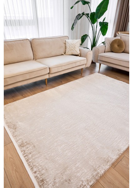 Vizon Modern Etnik Desenli Akrilik Hav Vermeyen Leke Tutmayan Kolay Temizlenen Yumuşak Makine Salon Yolluk Mutfak Halı