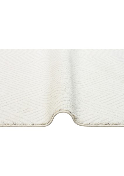 Paola Beyaz Geometrik Etnik Modern Desenli Mikro Hav Vermeyen Leke Tutmayan Kolay Temizlenen Yumuşak Makine Salon Yolluk Mutfak Halı fiyatları