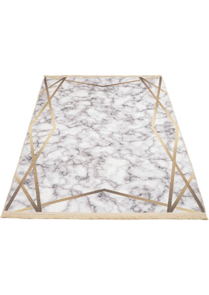 Spijkenisse Mermer Beyaz Polyester Dikdörtgen Modern Desenli Pamuk Makinada Yıkanabilir Hav Toz Vermez Leke Tutmayan Kaymaz Taban Dijital Makine Baskı Salon Yolluk Mutfak Halı fiyatları
