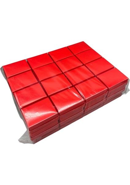 Karton Süngerli Kırmızı Renk 8/6 cm 48 Adet Üçlü Set Takı Kutusu indirimleri