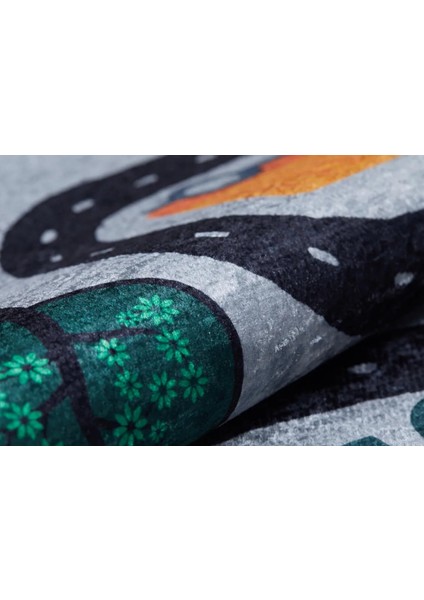 Toledo Figürlü Gri Polyester Dikdörtgen Modern Desenli Pamuk Makinada Yıkanabilir Hav Toz Vermez Leke Tutmayan Kaymaz Taban Dijital Makine Baskı Salon Yolluk Mutfak Halı fırsatları