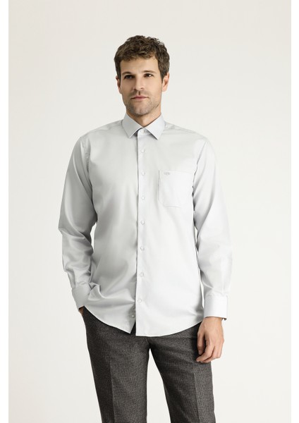 Uzun Kol Non Iron Saten Klasik Pamuklu Gömlek modelleri