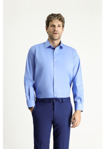 Uzun Kol Non Iron Saten Klasik Pamuklu Gömlek modelleri