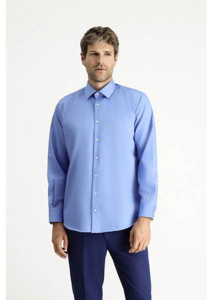 Uzun Kol Non Iron Saten Klasik Pamuklu Gömlek fırsatları