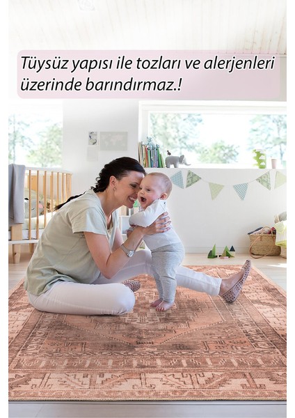 Anse Source Klasik Kahverengi Polyester Dikdörtgen Modern Desenli Pamuk Makinada Yıkanabilir Hav Toz Vermez Leke Tutmayan Kaymaz Taban Dijital Makine Baskı Salon Yolluk Mutfak Halı modelleri