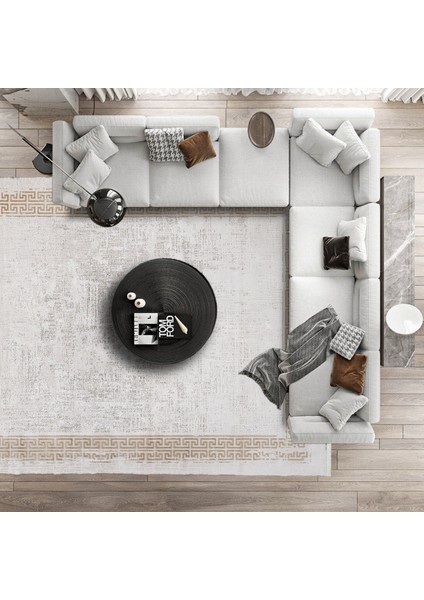 Kahverengi Geometrik Etnik Modern Desenli Pamuk Makinada Yıkanabilir Hav Toz Vermez Leke Tutmayan Kaymaz Taban Dijital Makine Baskı Salon Yolluk Mutfak Halı modelleri