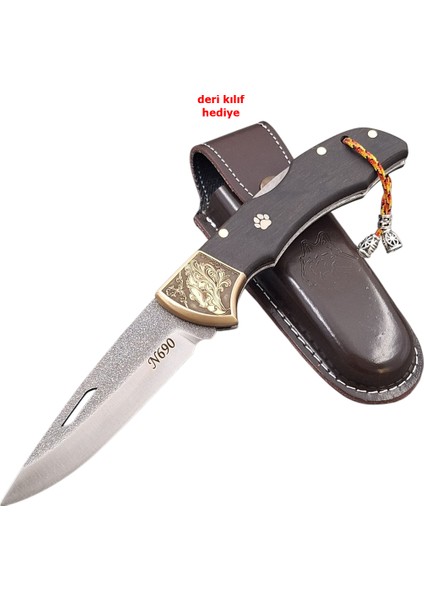 Gravürlü Balçıklı Kilitli Yaylı N690 Böhler Çelik Cep Çakısı fırsatları