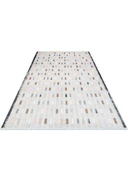 Jade Geometrik Krem Pamuk Dikdörtgen Modern Desenli Akrilik Hav Vermeyen Leke Tutmayan Kolay Temizlenen Yumuşak Makine Salon Yolluk Mutfak Halı modelleri