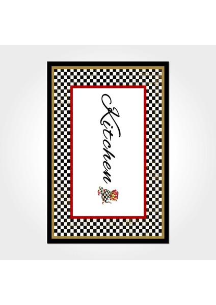 Bethany Damalı Siyah Polyester Dikdörtgen Modern Desenli Pamuk Makinada Yıkanabilir Hav Toz Vermez Leke Tutmayan Kaymaz Taban Dijital Makine Baskı Salon Yolluk Mutfak Halı