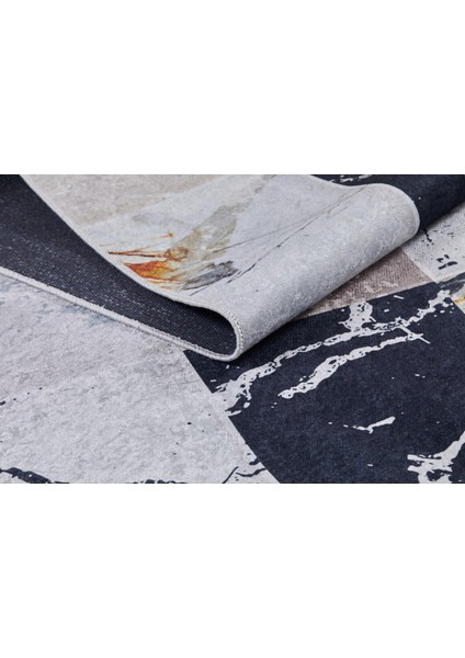 Winnipeg Gri Patchwork Etnik Modern Desenli Makinada Yıkanabilir Hav Toz Vermez Leke Tutmayan Kaymaz Taban Dijital Makine Baskı Salon Yolluk Mutfak Halı indirimleri