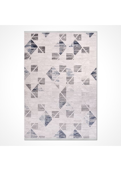 Abnormal Lacivert Geometrik Etnik Modern Desenli Akrilik Hav Vermeyen Leke Tutmayan Kolay Temizlenen Yumuşak Makine Salon Yolluk Mutfak Halı fiyatları