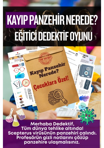 Kayıp Panzehir Nerede? - Çocuk Dedektif Oyunu - Bilmeceleri Çözme - Dedektif Oyunu - Eğitici Oyun