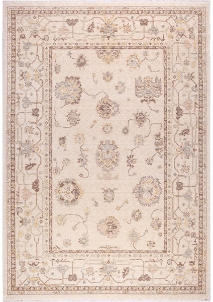 Keyanna Çerçeveli Bej Bambu Dikdörtgen Modern Desenli Akrilik Hav Vermeyen Leke Tutmayan Kolay Temizlenen Yumuşak Makine Salon Yolluk Mutfak Halı