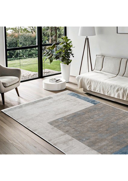 Krem Modern Etnik Desenli Pamuk Makinada Yıkanabilir Hav Toz Vermez Leke Tutmayan Kaymaz Taban Dijital Makine Baskı Salon Yolluk Mutfak Halı fiyatları