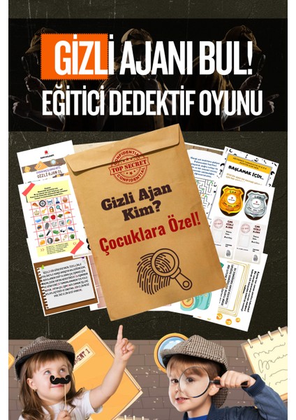 Gizli Ajan Oyunu - Çocuk Dedektif Oyunu - Bilmeceleri Çözme - Dedektif Oyunu - Eğitici Oyun
