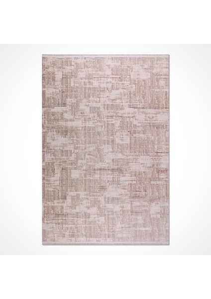 Modern Bej Akrilik Kare Modern Desenli Akrilik Hav Vermeyen Leke Tutmayan Kolay Temizlenen Yumuşak Makine Salon Yolluk Mutfak Halı