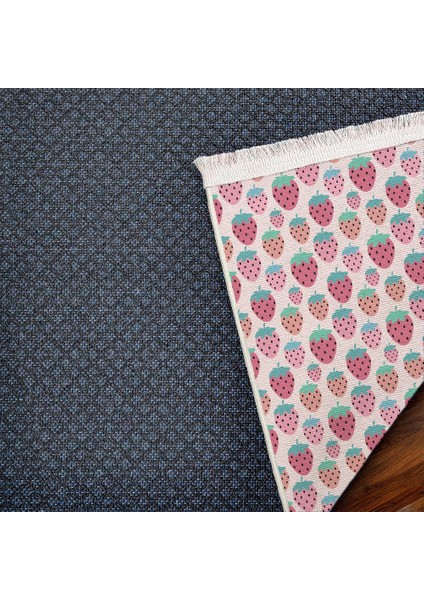 Figürlü Pembe Pamuk Dikdörtgen Modern Desenli Pamuk Makinada Yıkanabilir Hav Toz Vermez Leke Tutmayan Kaymaz Taban Dijital Makine Baskı Salon Yolluk Mutfak Halı indirimleri
