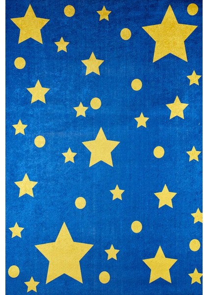 Hefei Figürlü Mavi Polyester Dikdörtgen Modern Desenli Pamuk Makinada Yıkanabilir Hav Toz Vermez Leke Tutmayan Kaymaz Taban Dijital Makine Baskı Salon Yolluk Mutfak Halı