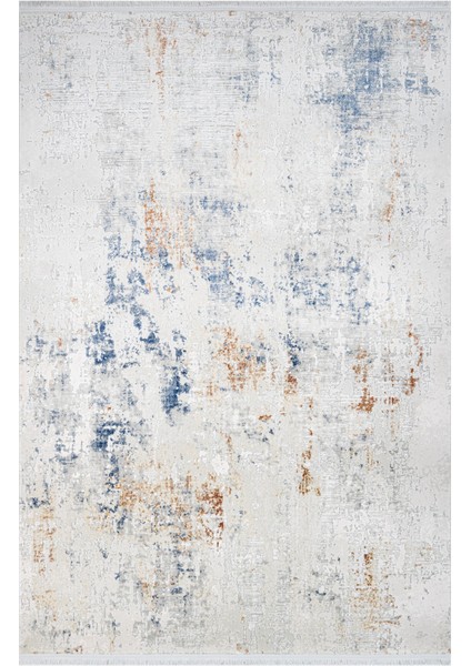 Siranda Eskitme Lacivert Akrilik Dikdörtgen Modern Desenli Akrilik Hav Vermeyen Leke Tutmayan Kolay Temizlenen Yumuşak Makine Salon Yolluk Mutfak Halı