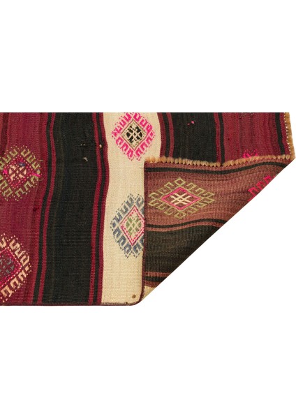 Fuşya Çizgili Yün Modern Desenli Yün Hav Toz Vermez Leke Tutmayan Salon Yolluk Mutfak El Dokuma Halı fiyatları