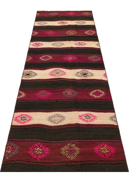 Fuşya Çizgili Yün Modern Desenli Yün Hav Toz Vermez Leke Tutmayan Salon Yolluk Mutfak El Dokuma Halı modelleri