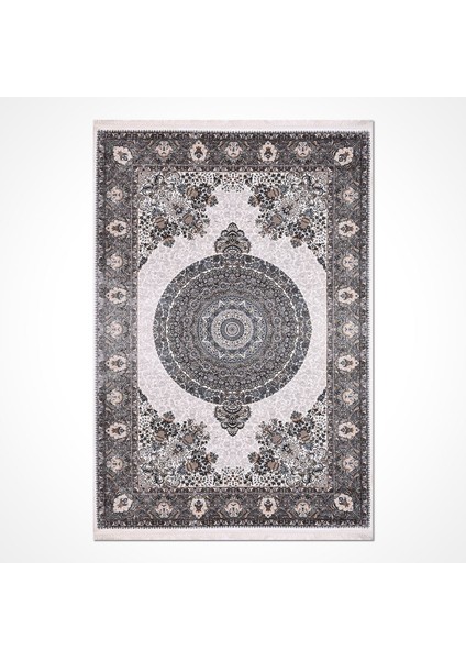 Klasik Kahverengi Viskon Dikdörtgen Modern Desenli Akrilik Hav Vermeyen Leke Tutmayan Kolay Temizlenen Yumuşak Makine Salon Yolluk Mutfak Halı