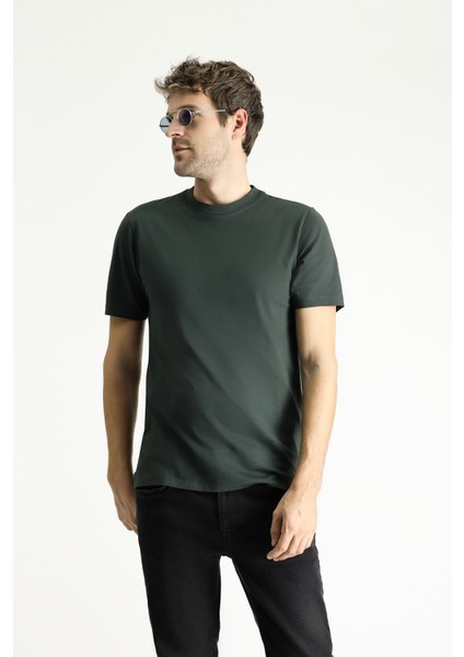 Bisiklet Yaka Regular Fit Süprem Pamuk Tişört indirimleri