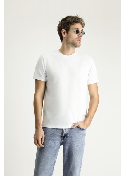 Bisiklet Yaka Regular Fit Süprem Pamuk Tişört fiyatları