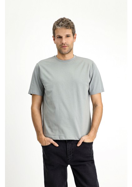 Bisiklet Yaka Regular Fit Süprem Pamuk Tişört