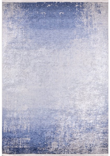 Lipetsk Lacivert Modern Etnik Desenli Makinada Yıkanabilir Hav Toz Vermez Leke Tutmayan Kaymaz Taban Dijital Makine Baskı Salon Yolluk Mutfak Halı