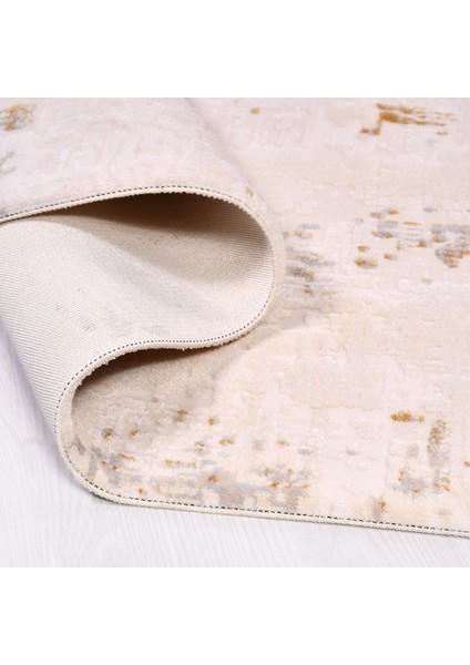 Eve Modern Krem Akrilik Kare Modern Desenli Akrilik Hav Vermeyen Leke Tutmayan Kolay Temizlenen Yumuşak Makine Salon Yolluk Mutfak Halı fiyatları