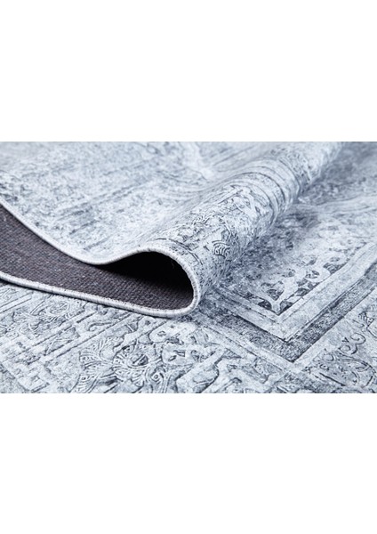 Mervdest Mavi Göbekli Etnik Modern Desenli Makinada Yıkanabilir Hav Toz Vermez Leke Tutmayan Kaymaz Taban Dijital Makine Baskı Salon Yolluk Mutfak Halı fırsatları