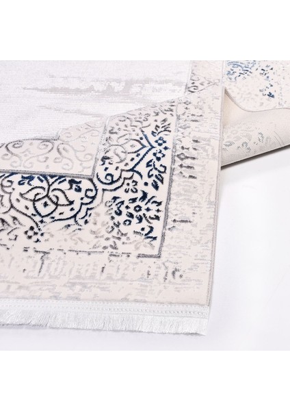 Oaklee Bej Çerçeveli Etnik Modern Desenli Hav Vermeyen Leke Tutmayan Kolay Temizlenen Yumuşak Makine Salon Yolluk Mutfak Halı fırsatları