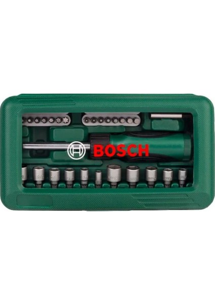 46 Parça Cırcır Tornavidalı Vidalama ve Lokma Uçlu Aksesuar Seti - 2607019504 modelleri