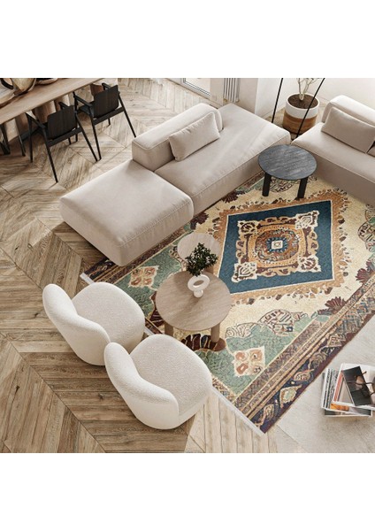 Göbekli Bej Pamuk Dikdörtgen Modern Desenli Pamuk Makinada Yıkanabilir Hav Toz Vermez Leke Tutmayan Kaymaz Taban Dijital Makine Baskı Salon Yolluk Mutfak Halı modelleri