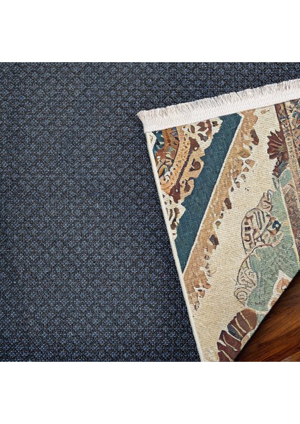 Göbekli Bej Pamuk Dikdörtgen Modern Desenli Pamuk Makinada Yıkanabilir Hav Toz Vermez Leke Tutmayan Kaymaz Taban Dijital Makine Baskı Salon Yolluk Mutfak Halı indirimleri