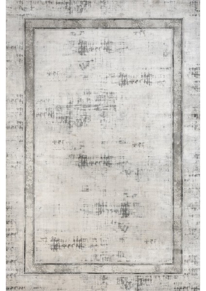 Gri Geometrik Etnik Modern Desenli Pamuk Makinada Yıkanabilir Hav Toz Vermez Leke Tutmayan Kaymaz Taban Dijital Makine Baskı Salon Yolluk Mutfak Halı