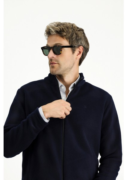 Fermuarlı Polar Sweatshirt