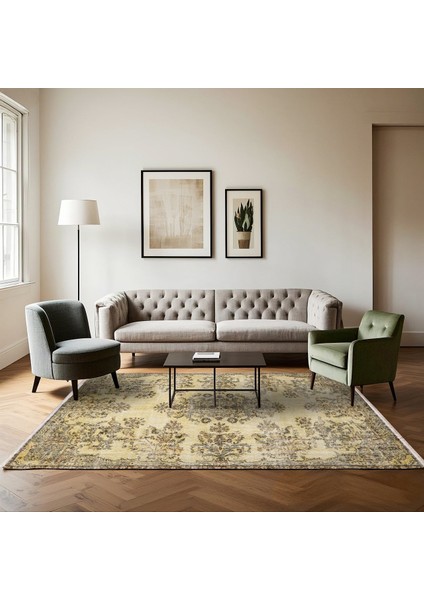 Kahverengi Klasik Etnik Modern Desenli Pamuk Makinada Yıkanabilir Hav Toz Vermez Leke Tutmayan Kaymaz Taban Dijital Makine Baskı Salon Yolluk Mutfak Halı fırsatları