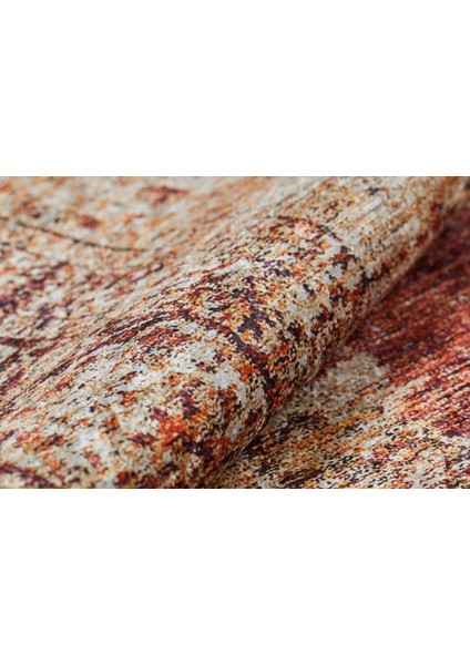 Nazarovo Kahverengi Eskitme Etnik Modern Desenli Makinada Yıkanabilir Hav Toz Vermez Leke Tutmayan Kaymaz Taban Dijital Makine Baskı Salon Yolluk Mutfak Halı fırsatları