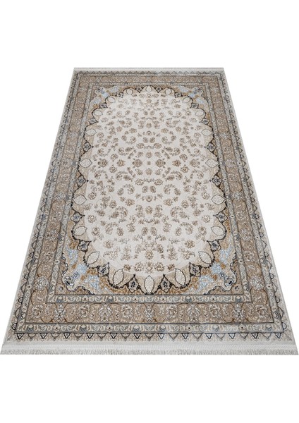 Buldana Çerçeveli Mavi Polyester Dikdörtgen Modern Desenli Akrilik Hav Vermeyen Leke Tutmayan Kolay Temizlenen Yumuşak Makine Salon Yolluk Mutfak Halı fırsatları