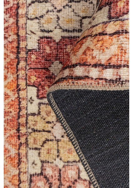 Saint-Paul Çerçeveli Kırmızı Polyester Dikdörtgen Modern Desenli Pamuk Makinada Yıkanabilir Hav Toz Vermez Leke Tutmayan Kaymaz Taban Dijital Makine Baskı Salon Yolluk Mutfak Halı fırsatları