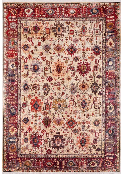 Mihaylovsk Bordo Göbekli Etnik Modern Desenli Makinada Yıkanabilir Hav Toz Vermez Leke Tutmayan Kaymaz Taban Dijital Makine Baskı Salon Yolluk Mutfak Halı