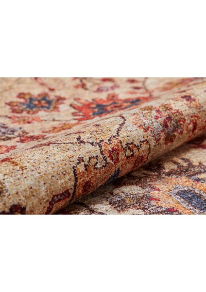 Mihaylovsk Bordo Göbekli Etnik Modern Desenli Makinada Yıkanabilir Hav Toz Vermez Leke Tutmayan Kaymaz Taban Dijital Makine Baskı Salon Yolluk Mutfak Halı fırsatları